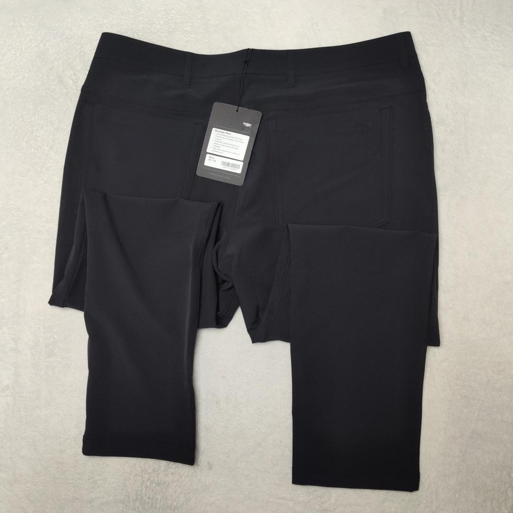 Public Rec Pants Mens 36x30 Black Chino Slim Workday Pant Stretch Breathable - Picture 6 of 13